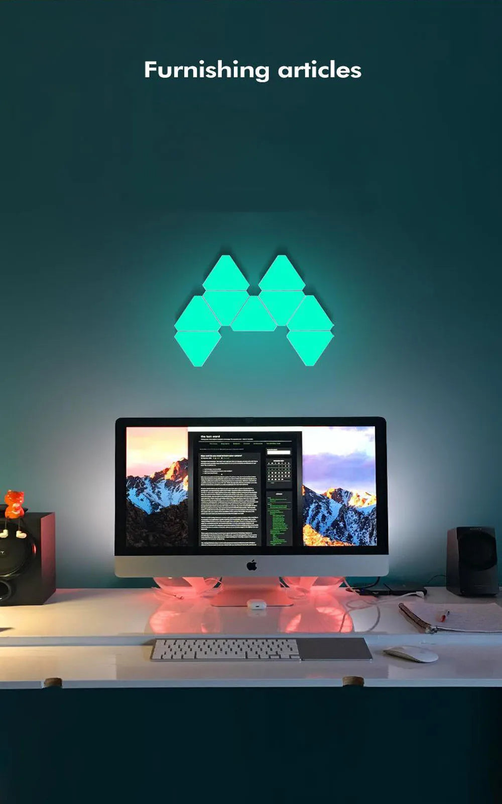 💡 Lámparas LED Triángulo RGB | WiFi & Bluetooth | Control por App | Decoración Gaming y Dormitorio