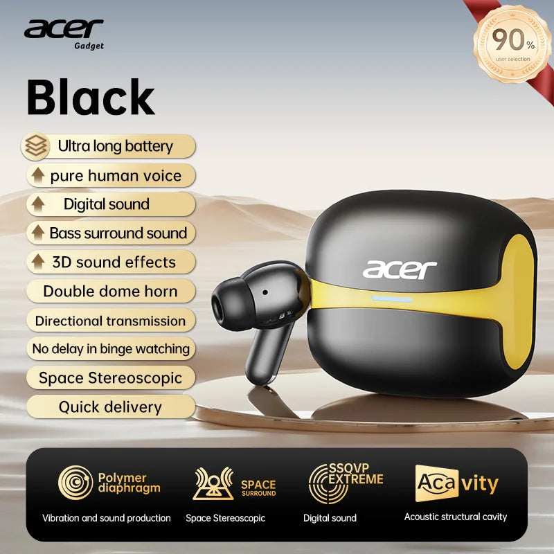 🎧 Cuffie Bluetooth Acer Ohr548 – ANC, Bassa Latenza, Stereo | Sport e Gaming