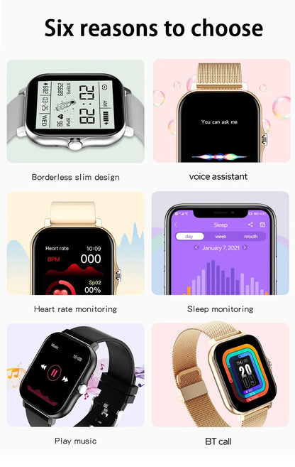 ⌚ Smartwatch Bluetooth con Chiamate | Schermo Touch 1.44" | Ricarica Magnetica | 8 Colori