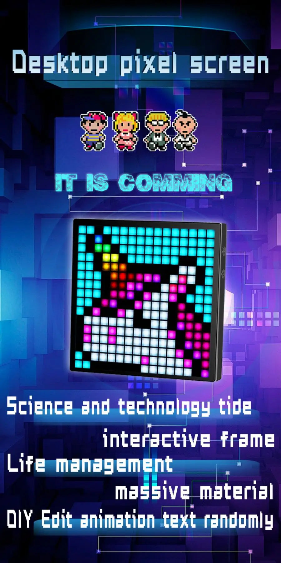 🎮 Schermo LED Pixel Matrix RGB | 32x32 / 64x64 | Bluetooth & App | Decorazione Gaming & Anime