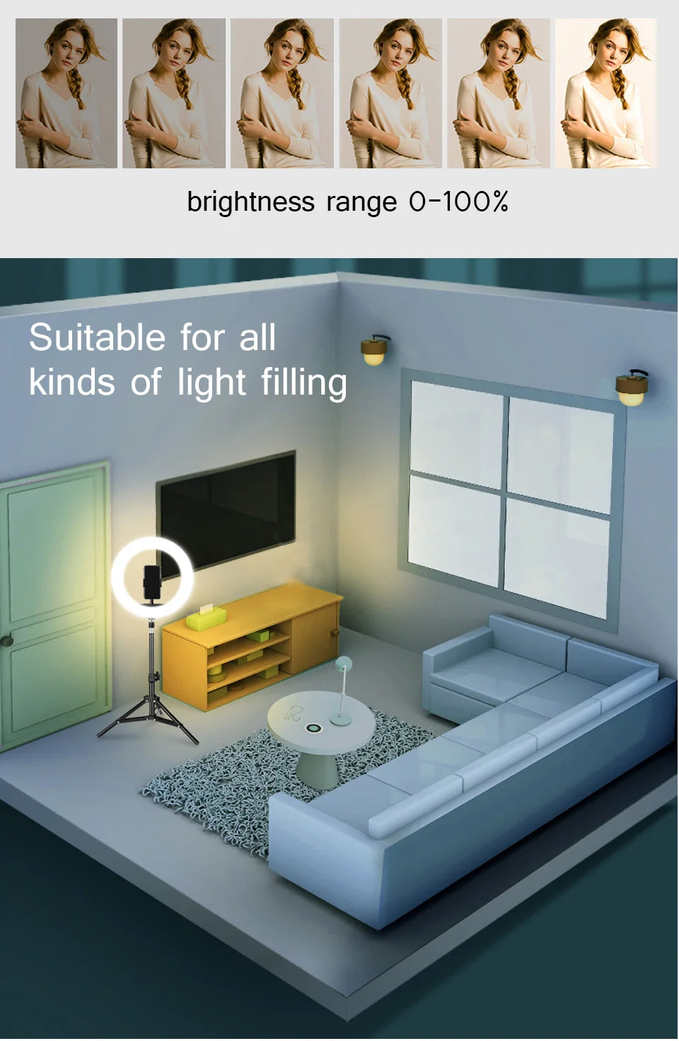 Ring Light LED Selfie 10" / 12" – Luce Fotografica Dimmerabile con Treppiede | Consegna Rapida EU