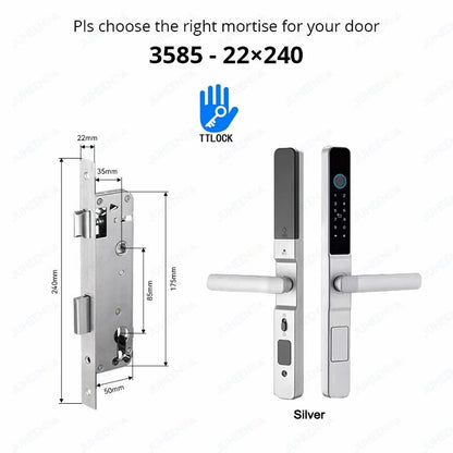 Serratura Intelligente TTLock — Impronta, Codice, RFID, App, Alexa — IP66 Alluminio per Porte