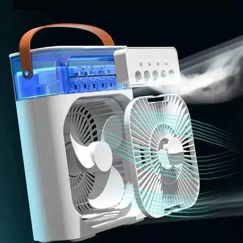 ❄️ Ventilatore Portatile 3 in 1 | Aria Condizionata + Umidificatore + Luce LED 7 Colori | USB | Casa e Ufficio