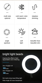 Ring Light LED Selfie 10" / 12" – Luce Fotografica Dimmerabile con Treppiede | Consegna Rapida EU
