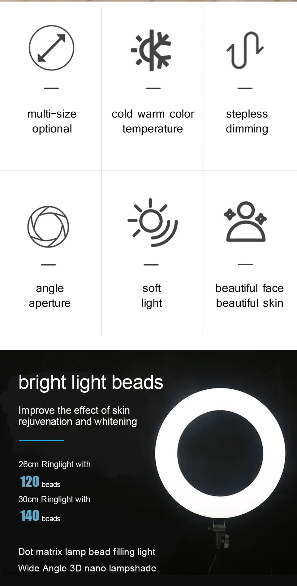Ring Light LED Selfie 10" / 12" – Luce Fotografica Dimmerabile con Treppiede | Consegna Rapida EU