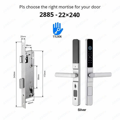 Serratura Intelligente TTLock — Impronta, Codice, RFID, App, Alexa — IP66 Alluminio per Porte