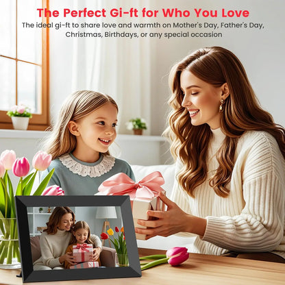 🖼️ Cornice Digitale WiFi 10.1" | Schermo IPS HD Touch | 32GB/64GB | App Frameo | Regalo Perfetto