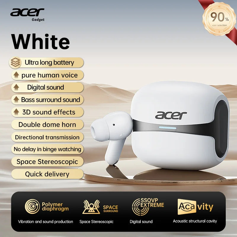 🎧 Cuffie Bluetooth Acer Ohr548 – ANC, Bassa Latenza, Stereo | Sport e Gaming