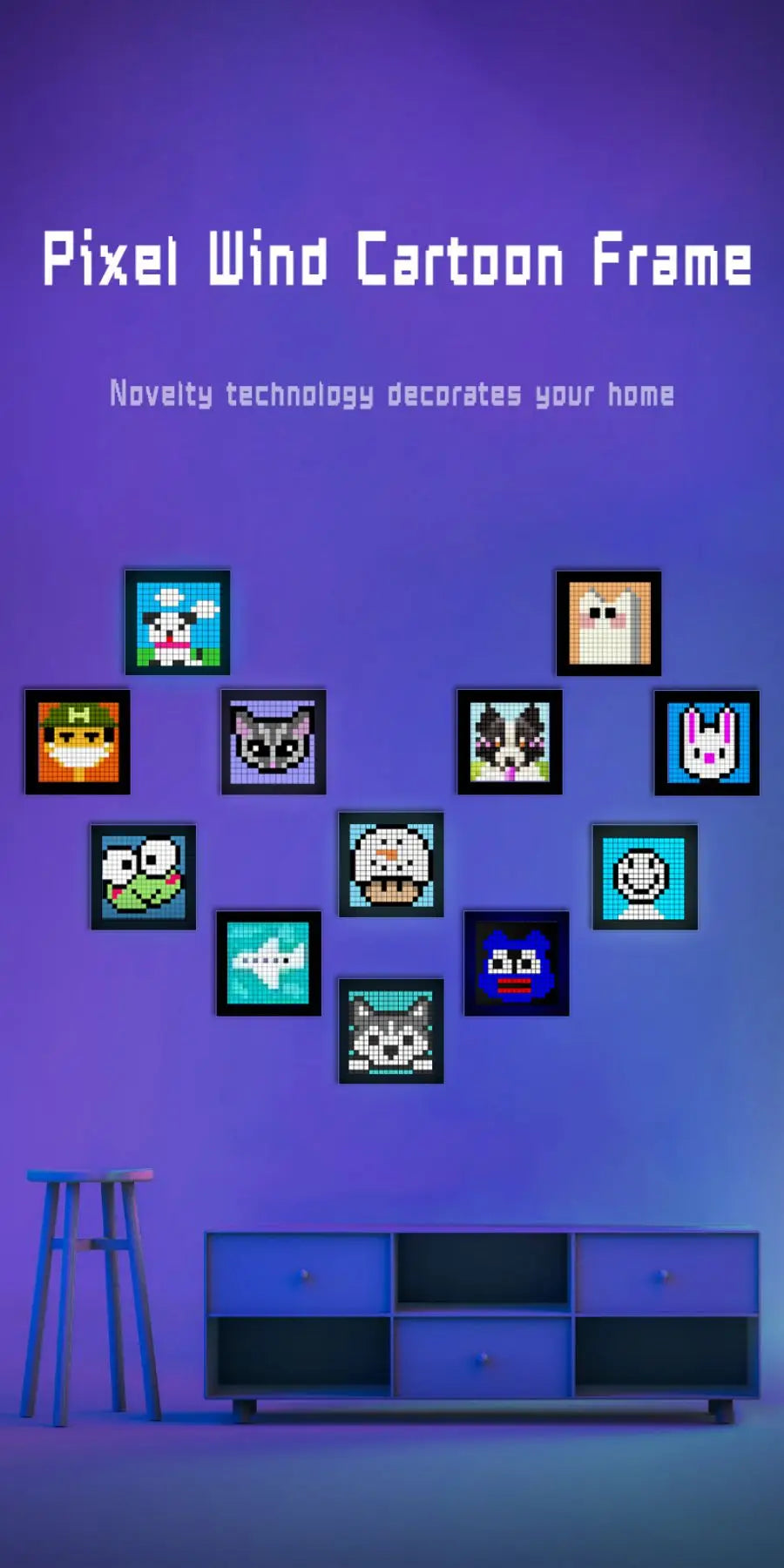 🎮 Schermo LED Pixel Matrix RGB | 32x32 / 64x64 | Bluetooth & App | Decorazione Gaming & Anime