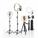 Ring Light LED Selfie 10" / 12" – Luce Fotografica Dimmerabile con Treppiede | Consegna Rapida EU