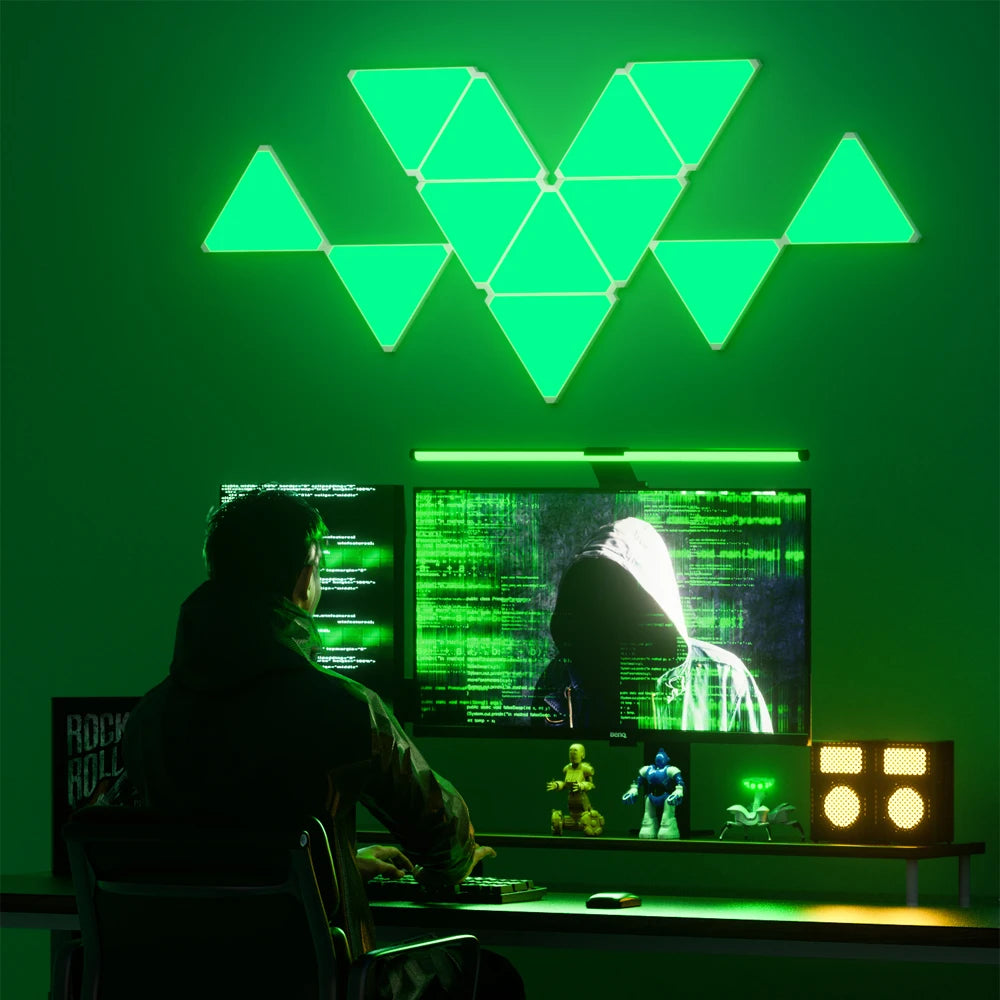 💡 Lámparas LED Triángulo RGB | WiFi & Bluetooth | Control por App | Decoración Gaming y Dormitorio