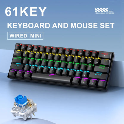 ⌨️ Tastiera Meccanica APAYADO K61 Mini 60% | RGB Phantom | Switch Rosso & Blu | Gaming & Ufficio