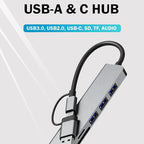 🔌 Hub USB-C 8 in 1 USB 3.0 Lettore SD MacBook PC