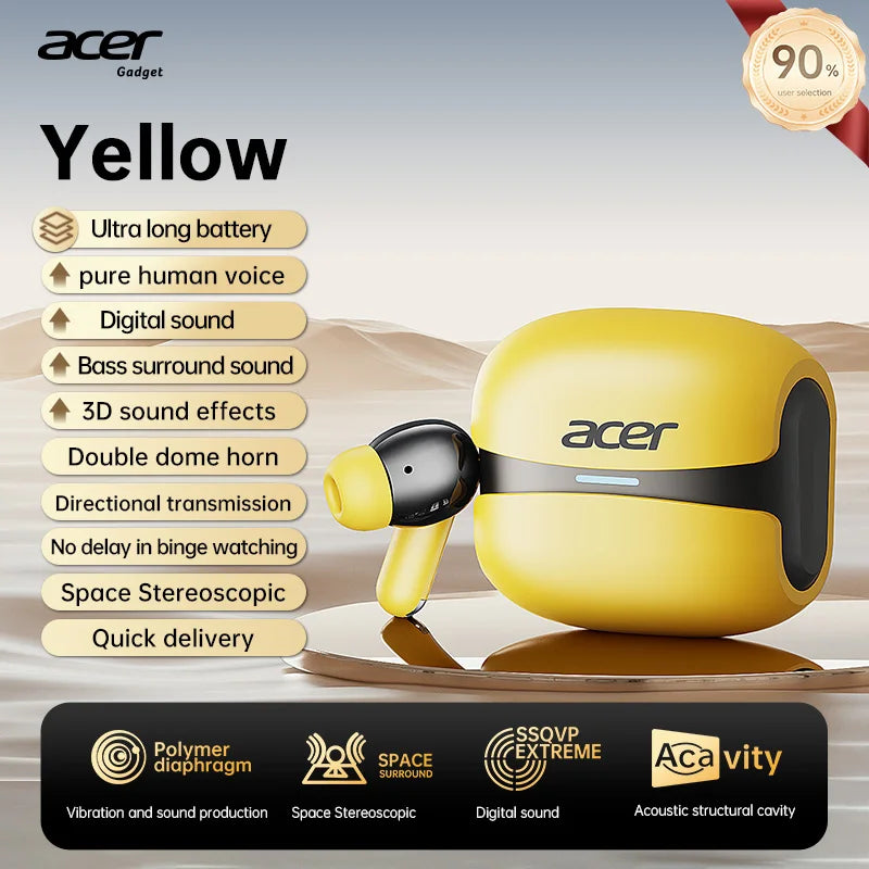 🎧 Cuffie Bluetooth Acer Ohr548 – ANC, Bassa Latenza, Stereo | Sport e Gaming
