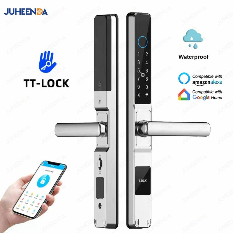 Serratura Intelligente TTLock — Impronta, Codice, RFID, App, Alexa — IP66 Alluminio per Porte