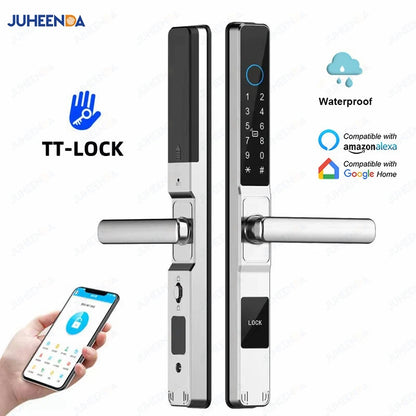Serratura Intelligente TTLock — Impronta, Codice, RFID, App, Alexa — IP66 Alluminio per Porte
