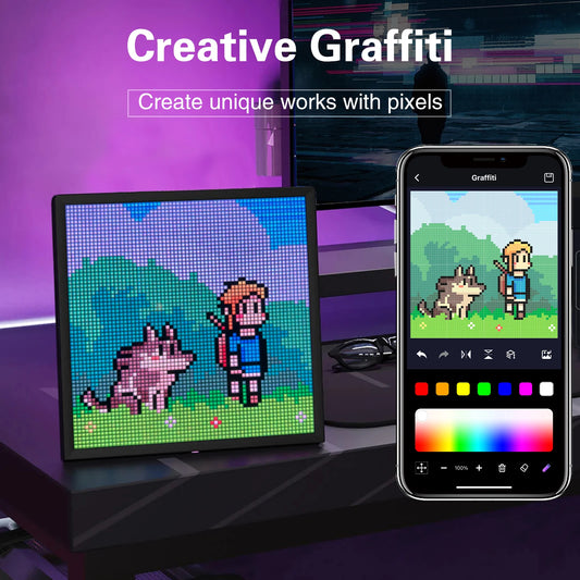 🎮 Schermo LED Pixel Matrix RGB | 32x32 / 64x64 | Bluetooth & App | Decorazione Gaming & Anime