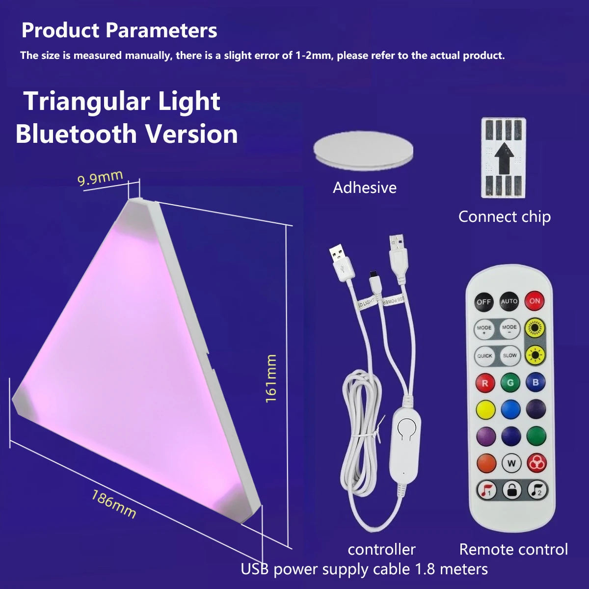 💡 Lampade LED Triangolo RGB | WiFi & Bluetooth | Controllo App | Decorazione Gaming & Camera