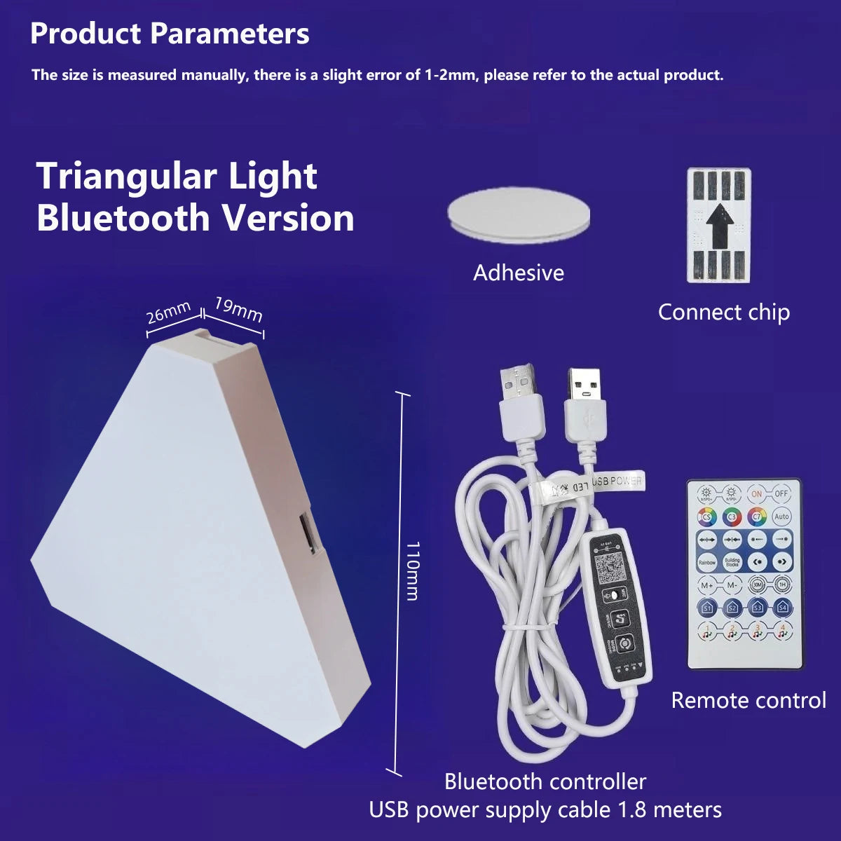💡 Lampade LED Triangolo RGB | WiFi & Bluetooth | Controllo App | Decorazione Gaming & Camera