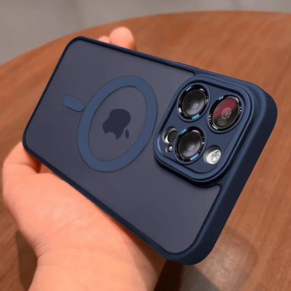 Cover MagSafe Matte Armor iPhone 11 al 17 / Air / Pro / Max — Ricarica Wireless, Antiurto