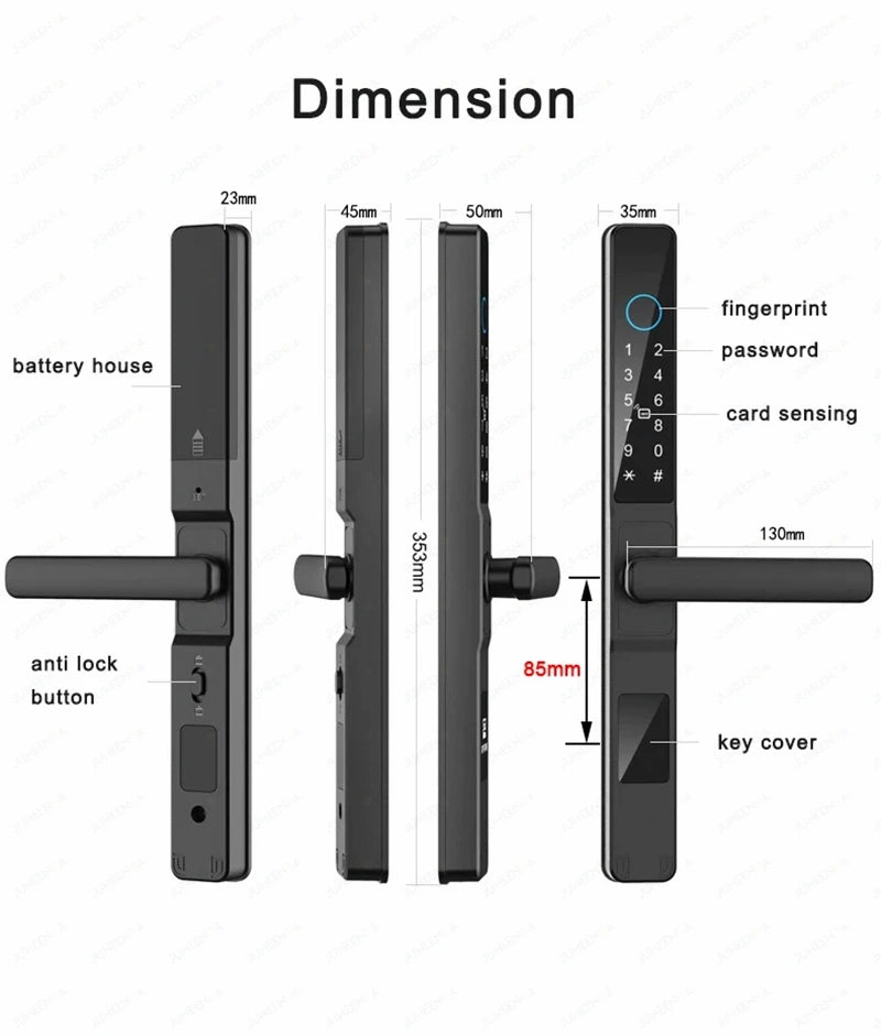 Serratura Intelligente TTLock — Impronta, Codice, RFID, App, Alexa — IP66 Alluminio per Porte