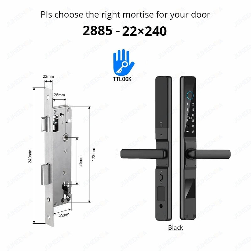 Serratura Intelligente TTLock — Impronta, Codice, RFID, App, Alexa — IP66 Alluminio per Porte