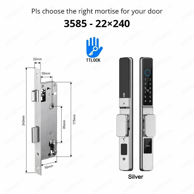 Serratura Intelligente TTLock — Impronta, Codice, RFID, App, Alexa — IP66 Alluminio per Porte