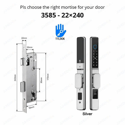 Serratura Intelligente TTLock — Impronta, Codice, RFID, App, Alexa — IP66 Alluminio per Porte