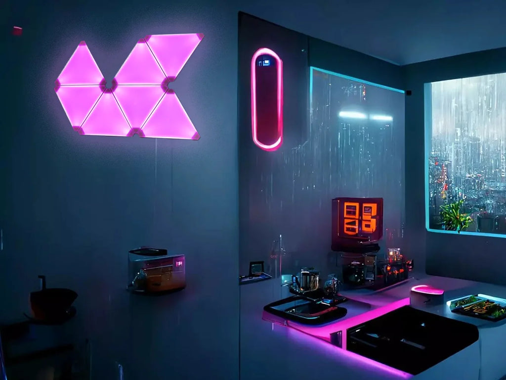 💡 Lámparas LED Triángulo RGB | WiFi & Bluetooth | Control por App | Decoración Gaming y Dormitorio