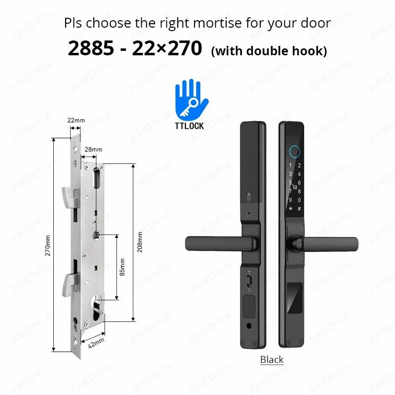 Serratura Intelligente TTLock — Impronta, Codice, RFID, App, Alexa — IP66 Alluminio per Porte
