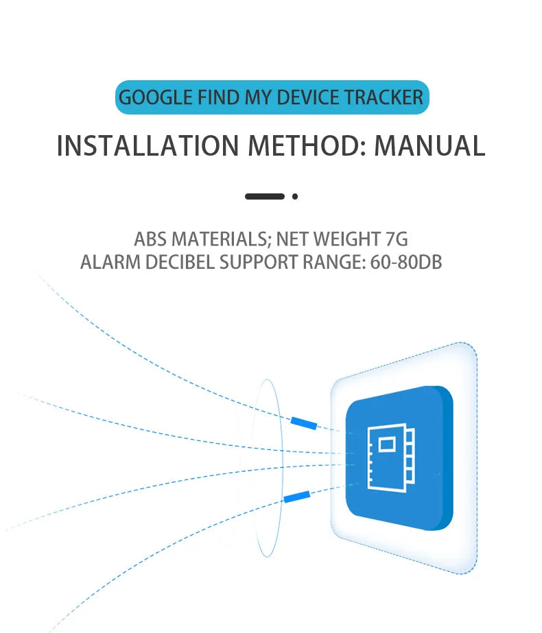Localizzatore GPS Mini — Compatibile con Android e Google Find My — Per Auto, Bici e Altro