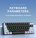 ⌨️ Tastiera Meccanica APAYADO K61 Mini 60% RGB