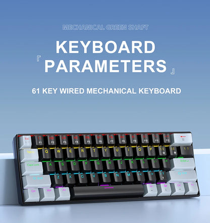 ⌨️ Tastiera Meccanica APAYADO K61 Mini 60% | RGB Phantom | Switch Rosso & Blu | Gaming & Ufficio