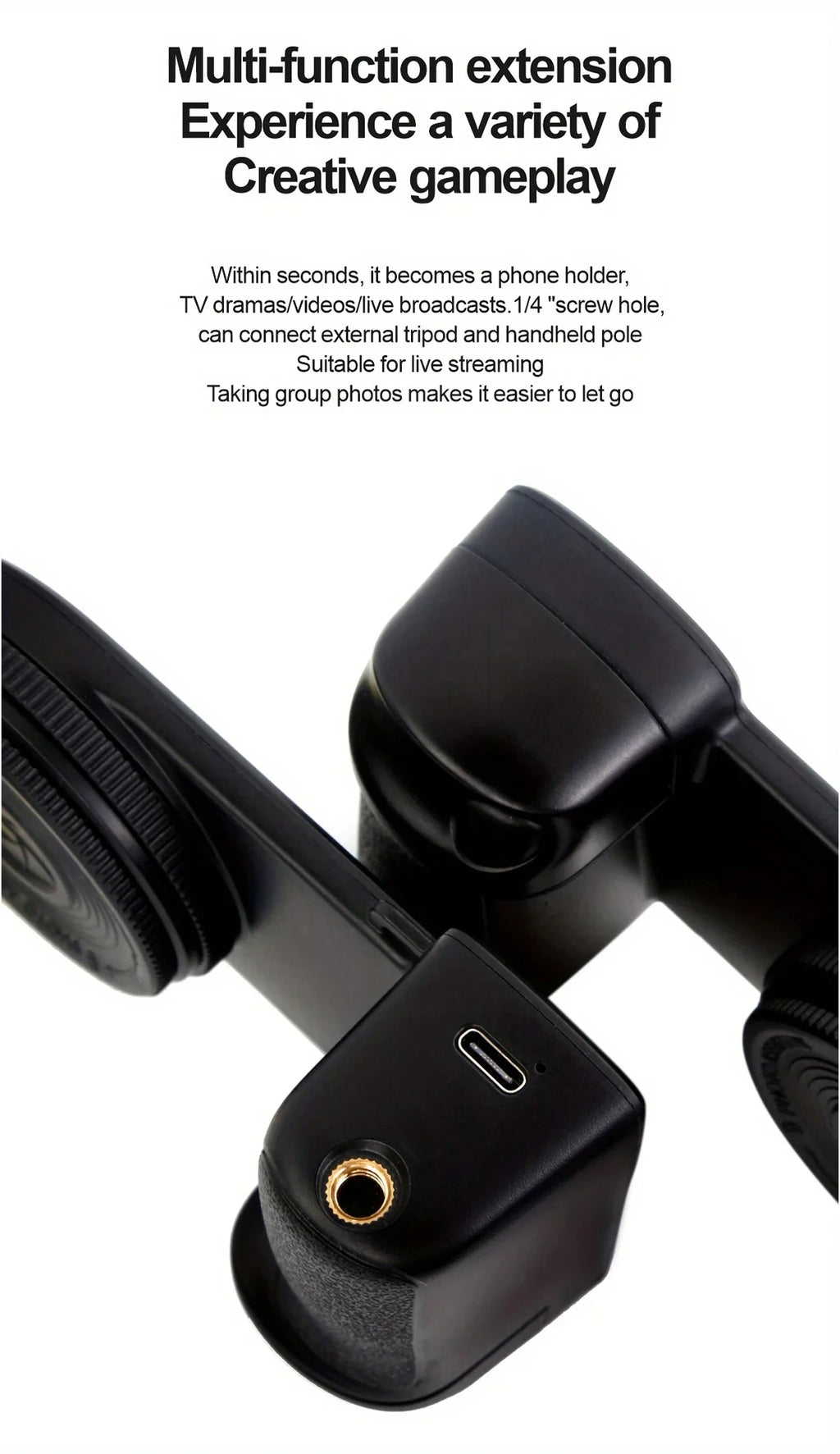 📸 Grip MagSafe con luz de relleno + control remoto Bluetooth | Selfies y contenido sin vibraciones