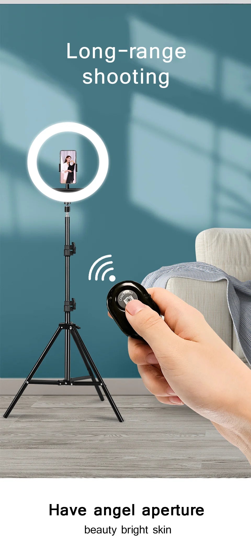 Ring Light LED Selfie 10" / 12" – Luce Fotografica Dimmerabile con Treppiede | Consegna Rapida EU