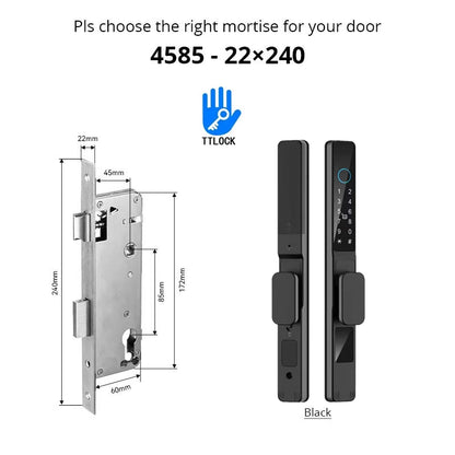 Serratura Intelligente TTLock — Impronta, Codice, RFID, App, Alexa — IP66 Alluminio per Porte
