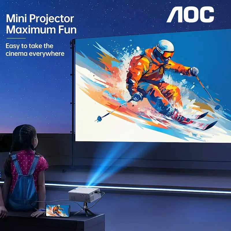🎬 Proyector Portátil Mini | Full HD 1080p | WiFi y Bluetooth | Altavoz Integrado | Cine en Casa
