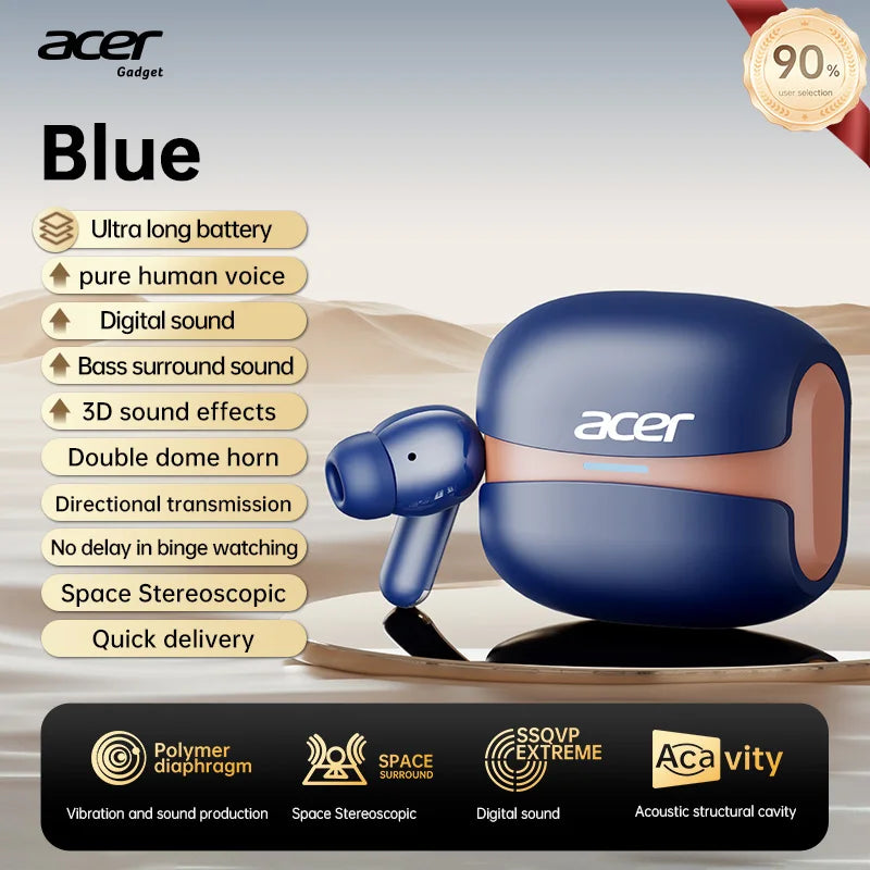 🎧 Cuffie Bluetooth Acer Ohr548 – ANC, Bassa Latenza, Stereo | Sport e Gaming