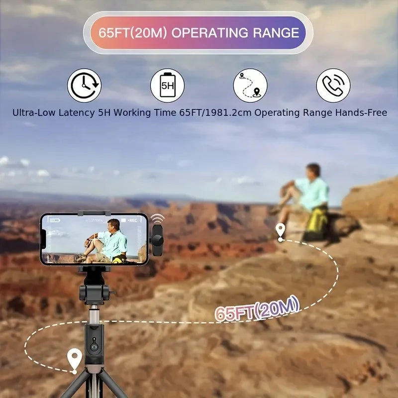 Microfono Lavalier Wireless — Plug & Play per iPhone e Android — 10h Batteria, 20m Portata