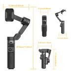 AOCHUAN Smart X3 Stabilizzatore Gimbal a 3 Assi per Smartphone con Rotazione 360°, Telecomando Magnetico e Asta Estensibile