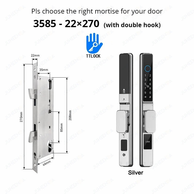 Serratura Intelligente TTLock — Impronta, Codice, RFID, App, Alexa — IP66 Alluminio per Porte