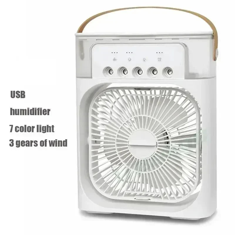 ❄️ Ventilatore Portatile 3 in 1 | Aria Condizionata + Umidificatore + Luce LED 7 Colori | USB | Casa e Ufficio