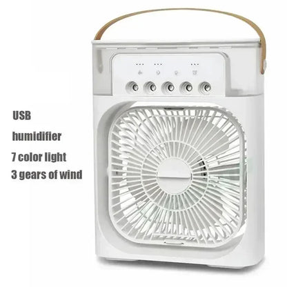 ❄️ Ventilatore Portatile 3 in 1 | Aria Condizionata + Umidificatore + Luce LED 7 Colori | USB | Casa e Ufficio