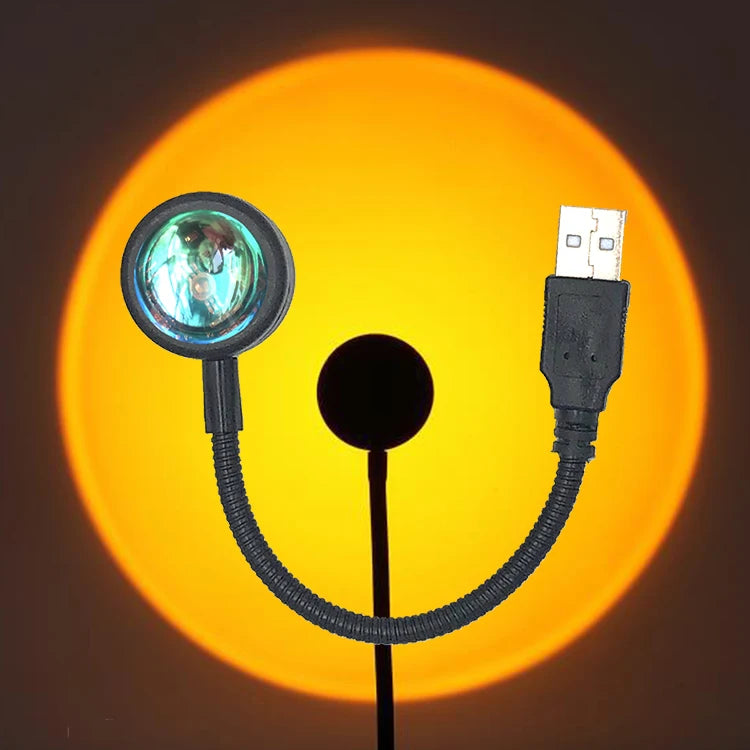 ✨ Lampada LED Proiettore Sunset RGB | Luce Notturna Arcobaleno | USB | Decorazione & Fotografia