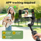 AOCHUAN Smart X3 Stabilizzatore Gimbal a 3 Assi per Smartphone con Rotazione 360°, Telecomando Magnetico e Asta Estensibile