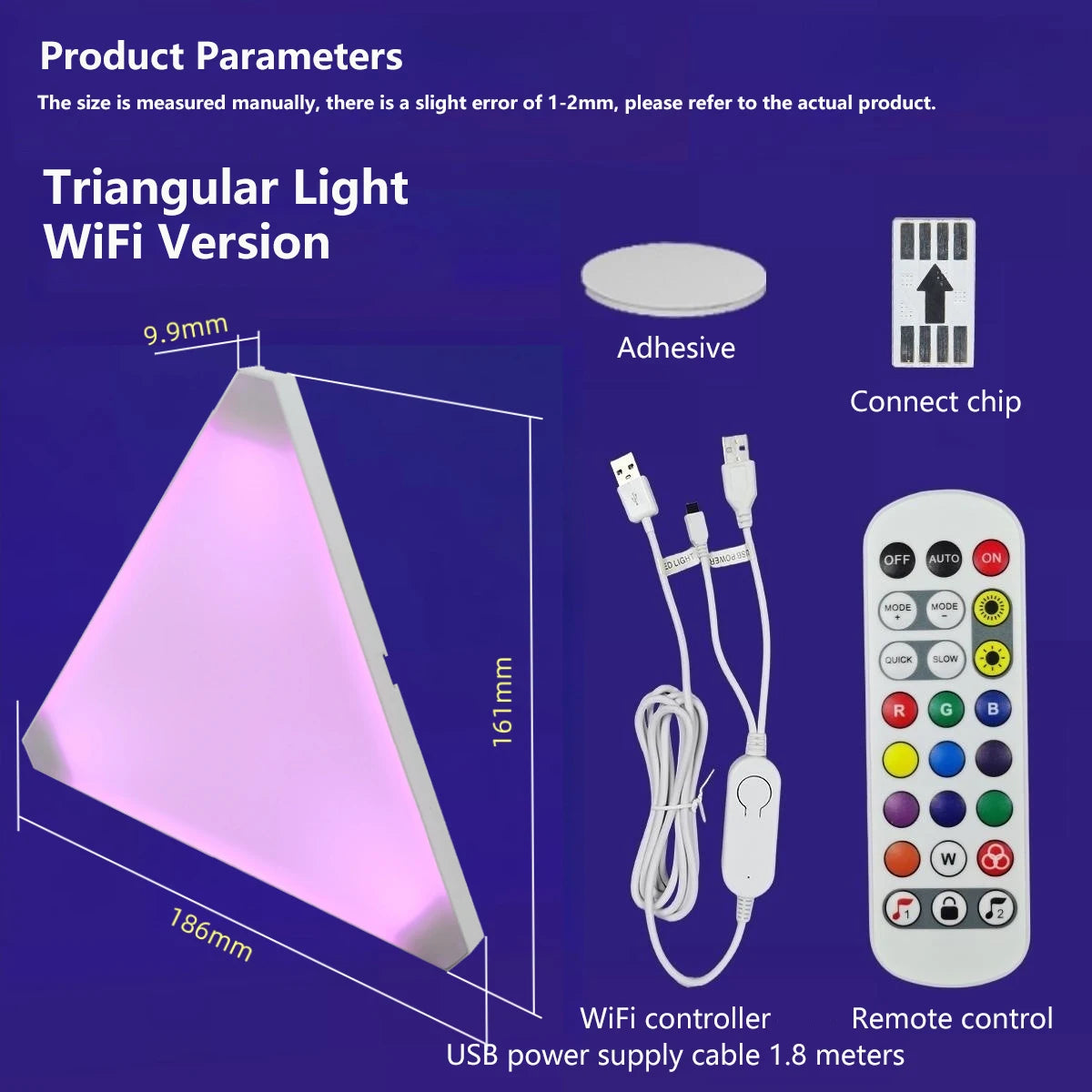 💡 Lampade LED Triangolo RGB | WiFi & Bluetooth | Controllo App | Decorazione Gaming & Camera