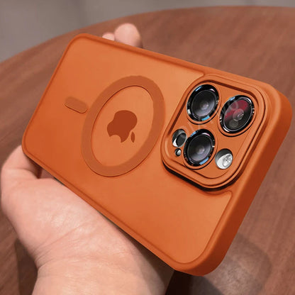 Cover MagSafe Matte Armor iPhone 11 al 17 / Air / Pro / Max — Ricarica Wireless, Antiurto