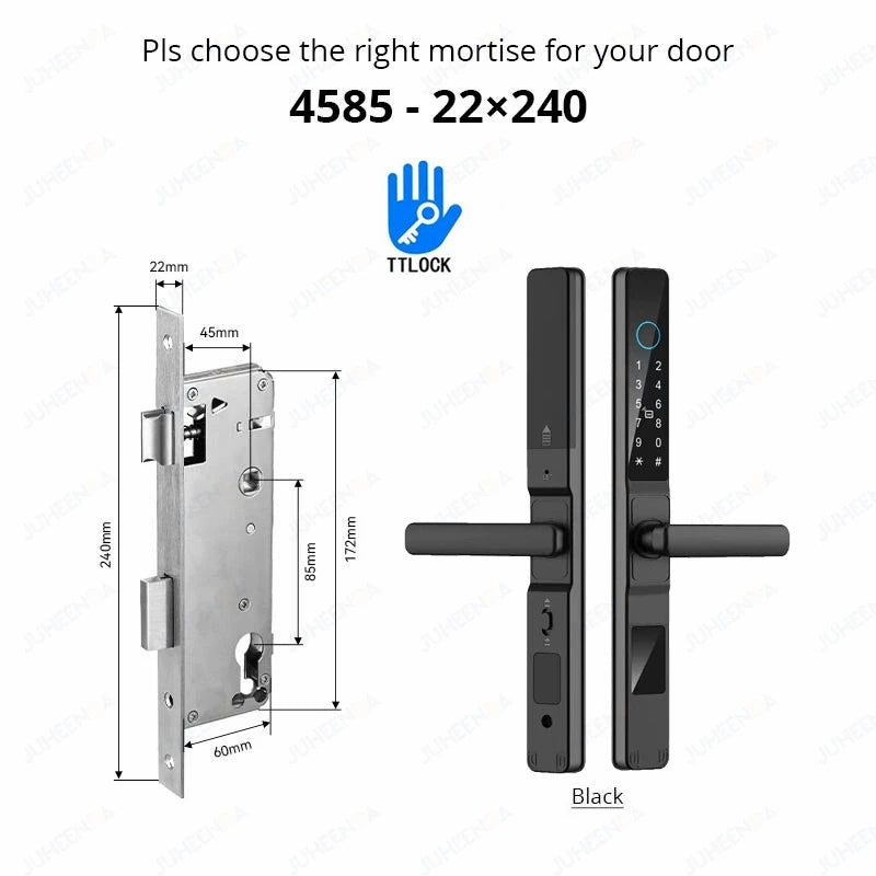 Serratura Intelligente TTLock — Impronta, Codice, RFID, App, Alexa — IP66 Alluminio per Porte
