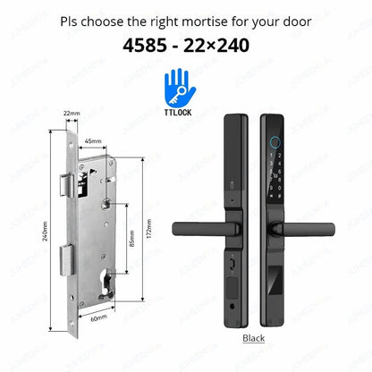 Serratura Intelligente TTLock — Impronta, Codice, RFID, App, Alexa — IP66 Alluminio per Porte