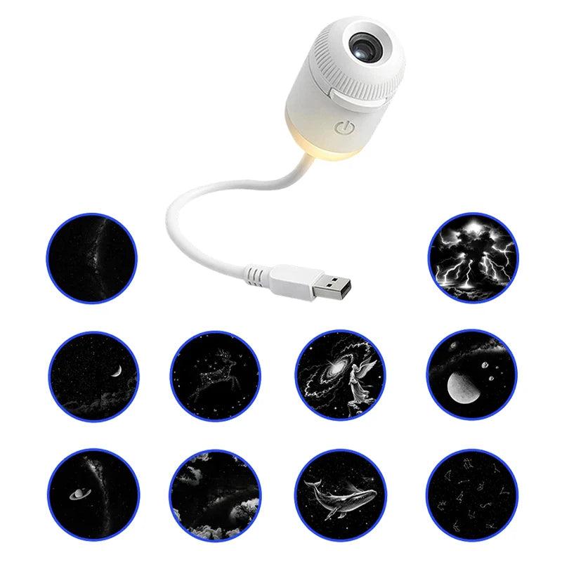 ✨ Proiettore Galassia Mini USB | Luce Notturna Cielo Stellato | Decorazione Camera & Regalo